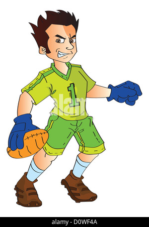 Joueur de football, vector illustration Banque D'Images