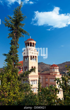 Aghios Nektarios église à l'île d'Egine en Grèce Banque D'Images