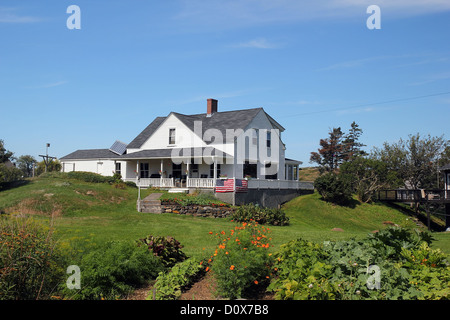 Une maison sur l'île de Mohegan, Maine Banque D'Images