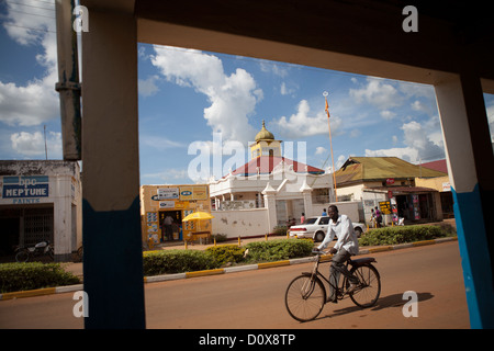 Scène de rue montrant Temple Sikh - Soroti, Ouganda, Afrique de l'Est. Banque D'Images