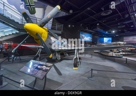 North American Aviation P-51D Mustang, la Deuxième Guerre mondiale, Galerie, Musée de l'aviation, Seattle, Washington, USA Banque D'Images