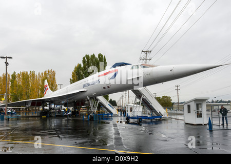 British Airways Concorde, Airpark, le Musée de l'aviation, Seattle, Washington, USA Banque D'Images