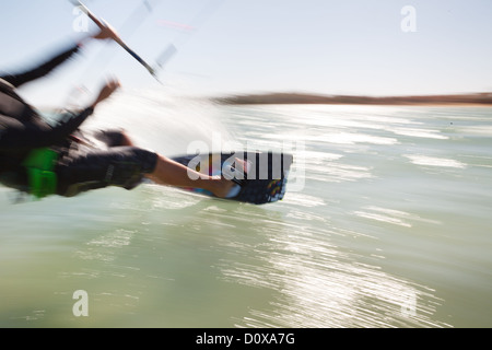 Kiteboarder résumé flou Banque D'Images