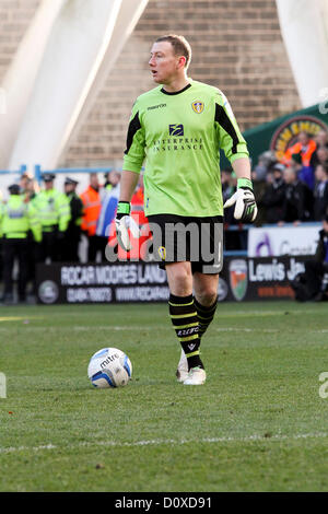 Le 01.12.2012. Huddersfield, Angleterre, Match de championnat joué Puissance N entre Huddersfield Town et Leeds United. Uniteds Paddy Kenny pendant Leeds 4-2 victoire contre Huddersfield Town à John Smith's Stadium, Huddersfield Banque D'Images