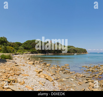 Punta Ala, Italie, Europe, Toscane, Toscane, mer, port, pierres Banque D'Images