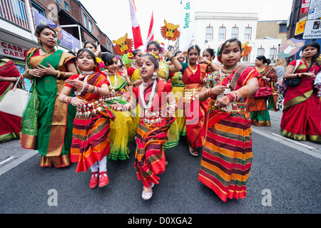 UK, Royaume-Uni, Grande Bretagne, Bretagne, France, Europe, Londres, Banglatown, Brick Lane, Bengali, Boishakh festival du Nouvel An Banque D'Images