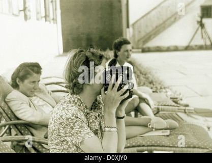 Eva Braun, Braun, photo, femme, maîtresse, Adolf Hitler, le Berghof, Berchtesgaden, Allemagne, 1942, la seconde guerre mondiale, Banque D'Images