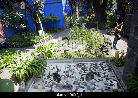 Musée Frida Kahlo Gardens à Coyoacan à Mexico DF Banque D'Images