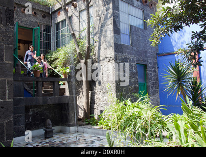 Musée Frida Kahlo Gardens à Coyoacan à Mexico DF Banque D'Images