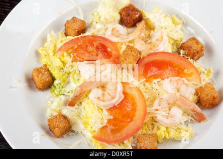 Salade de crevettes tiger Banque D'Images