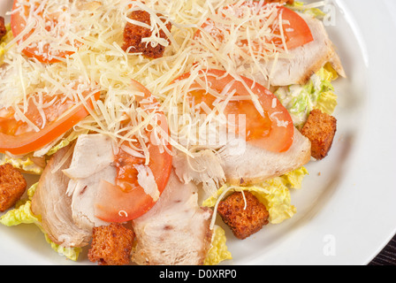 La viande de poulet salade de filet Banque D'Images