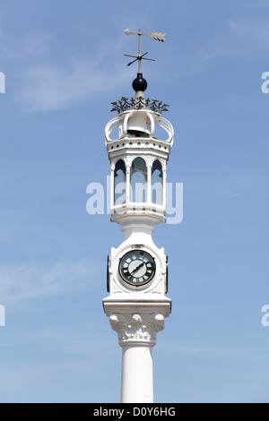 Détail de la douane en fer forgé Quay tour de l'horloge à côté de l'estuaire de la Clyde, à Greenock, Scotland, UK Inverclyde Banque D'Images