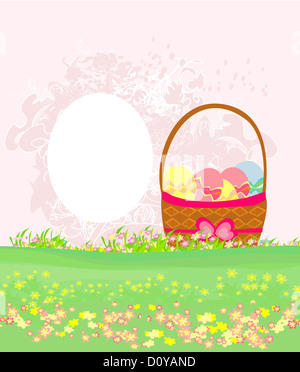 Joyeuses pâques frontière. Banque D'Images