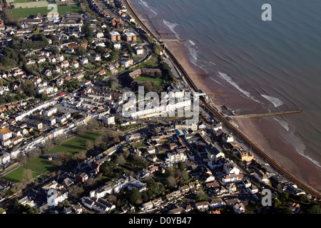 Vue aérienne de Exmouth dans le Devon Banque D'Images