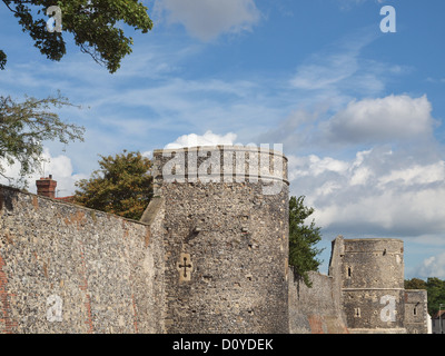 Les murs de la ville de Canterbury, Kent, Angleterre Banque D'Images