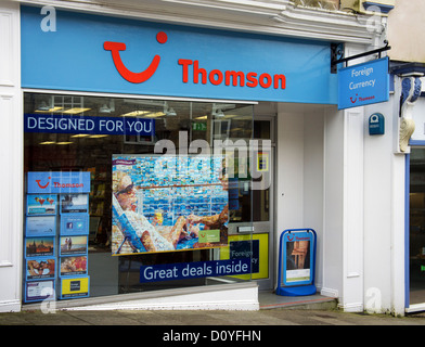 Une agence de voyage dans un thomson uk high street Banque D'Images