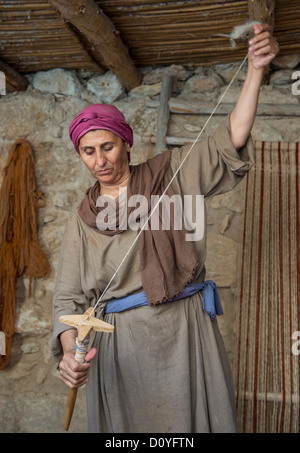 Traditionnel palestinien de Nazareth, Village weaver Banque D'Images