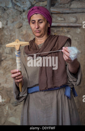 Traditionnel palestinien de Nazareth, Village weaver Banque D'Images