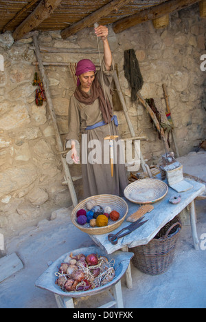 Traditionnel palestinien de Nazareth, Village weaver Banque D'Images