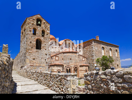 Ruines de la vieille ville de Mystras, Grèce Banque D'Images