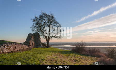 Donnant sur l''estuaire de la Tamise de Hadleigh en Essex Banque D'Images