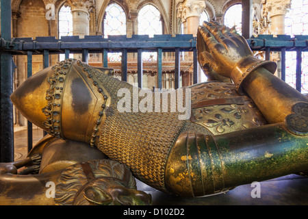 L'Angleterre, Kent, Canterbury, la Cathédrale de Canterbury, Tombe du Prince Noir Banque D'Images