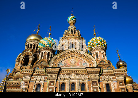 Eglise du Sauveur sur le sang, Saint-Pétersbourg, Russie Banque D'Images