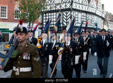 Régiment royal de fusiliers parade, Warwick, Royaume-Uni Banque D'Images