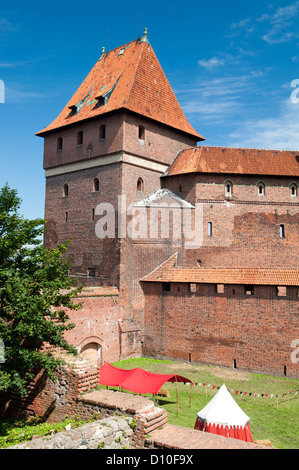 Château teutonique (14e siècle) dans Malbork, Pologne Banque D'Images