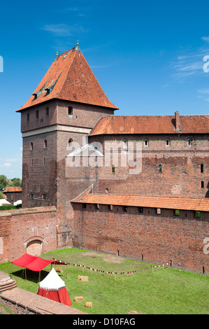 Château teutonique (14e siècle) dans Malbork, Pologne Banque D'Images