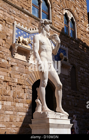 Statue de David, Florence Italie Banque D'Images