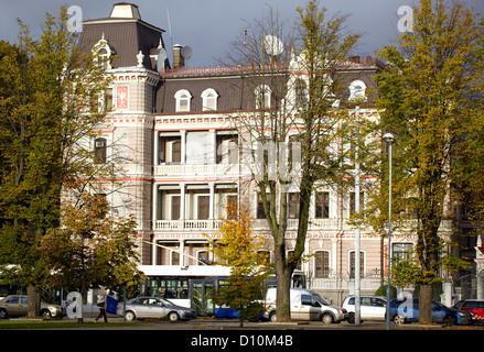 Bâtiment de l'ambassade russe à Riga, Lettonie. Banque D'Images