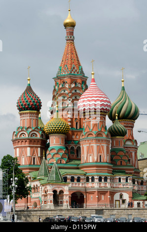 La Cathédrale St Basile, place Rouge, Moscou, Russie Banque D'Images