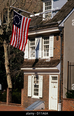 Années 1990 Betsy Ross House Philadelphia Pennsylvania USA Banque D'Images