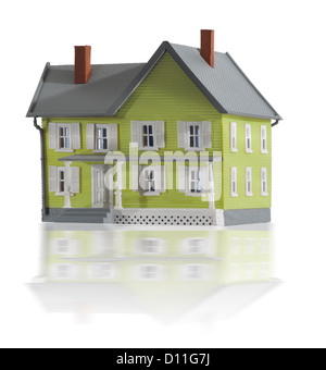 Miniature gris et vert farm house Banque D'Images