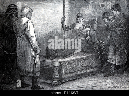 Illustration de la mort de Siward Comte de Northumberland 1055 A.D Banque D'Images