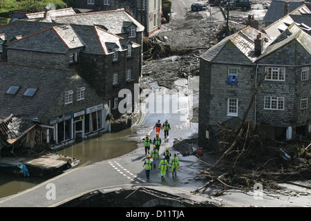 Lendemain de la Newark les inondations en 2004. Banque D'Images