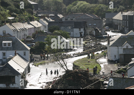 Lendemain de la Newark les inondations en 2004. Banque D'Images