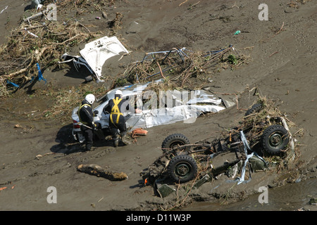 Lendemain de la Newark les inondations en 2004. Banque D'Images