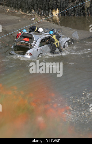 Lendemain de la Newark les inondations en 2004. Banque D'Images