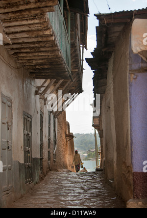 Ruelle de la vieille ville de Harar, en Ethiopie Banque D'Images