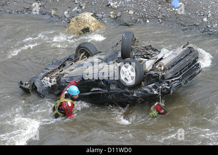 Lendemain de la Newark les inondations en 2004. Banque D'Images