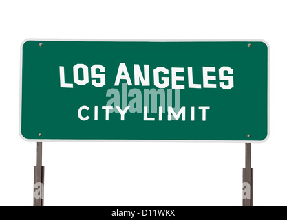 Limite de la ville de Los Angeles avec des signes Font Banque D'Images