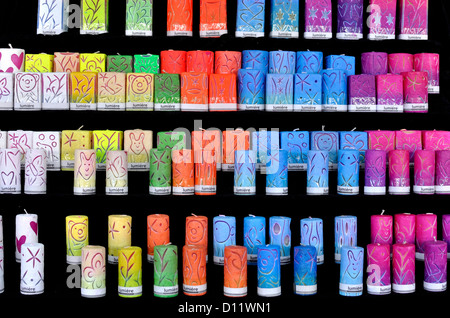 Des bougies sur stall dans marché de Victoria, Melbourne, Australie. Banque D'Images