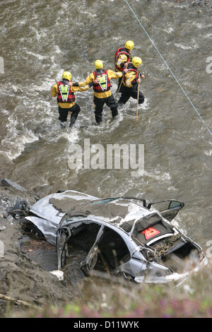 Lendemain de la Newark les inondations en 2004. Banque D'Images