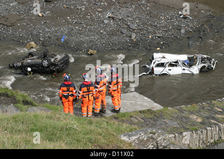 Lendemain de la Newark les inondations en 2004. Banque D'Images