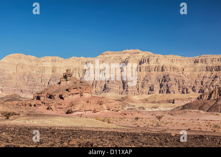 Dans les falaises de la vallée de Timna Timna Park Arabah Israël ; Banque D'Images