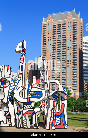 Monument au fantome par Jean Dubuffet,Parc de découverte,Houston,Texas,USA Banque D'Images