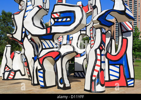 Monument au fantome par Jean Dubuffet,Parc de découverte,Houston,Texas,USA Banque D'Images