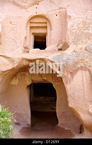 Monastère Chrétien au début de Zelve, Cappadoce Turquie Banque D'Images